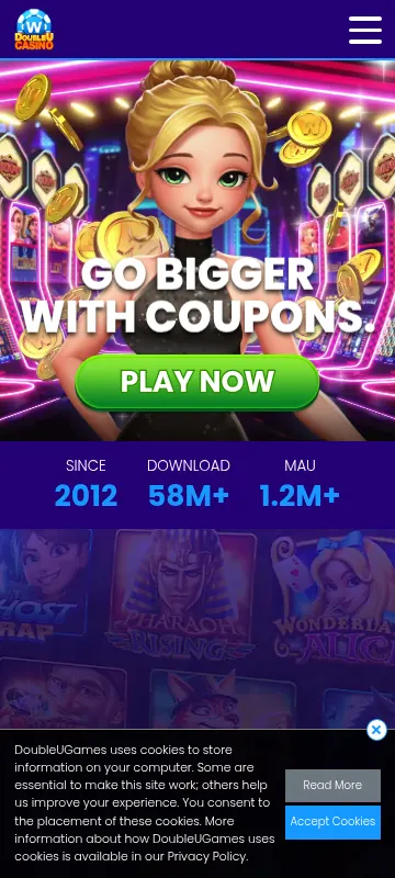DoubleU Casino mobile view